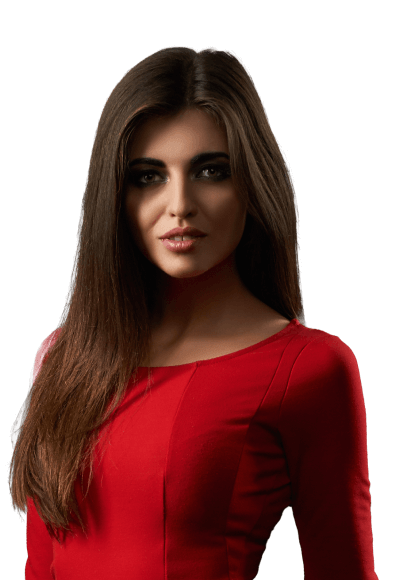 gorgeous-brunette-red-dress 1